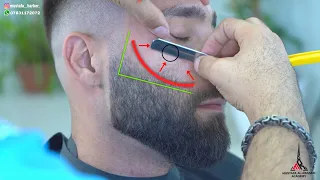 تعليم سر التحكم بالتحديد الدائري والمربع للحية تدريج لحية عالي كلاسك للمبتدئين شرح مفصل 