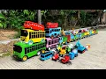 Download Lagu WADIDAW !! Mobil Truk Tronton Panjang Bongkar Mainan Mobil Mobilan Truk Molen, Salender, Excavator