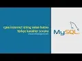 MySQL 1366 incorrect string value hatasi