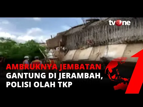 Jembatan Jerambah Gantung Di Bangka Belitung Runtuh, Polisi Lakukan Olah TKP | tvOne