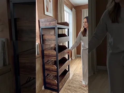 Heavy‑duty vertical produce stand with flexible multi‑purpose storage