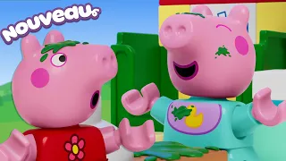 Les Histoires de Peppa Pig 🍼 Baby Evie IMITE Peppa au DÉJEUNER ! 🥣 | Épisodes LEGO DUPLO Peppa Pig