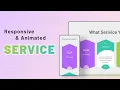 Responsive Animated Service Section Using HTML CSS