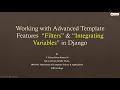Advanced Template Features Filters Integrating Variables in Django