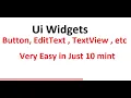 Android UI Widgets TextView Button EditText etc Part-2 Android Basics Hindi CodeTech Sahil