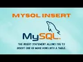 MySQL INSERT Statement
