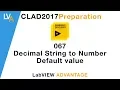 LabVIEW CLAD 067 Decimal String to Number Default Value