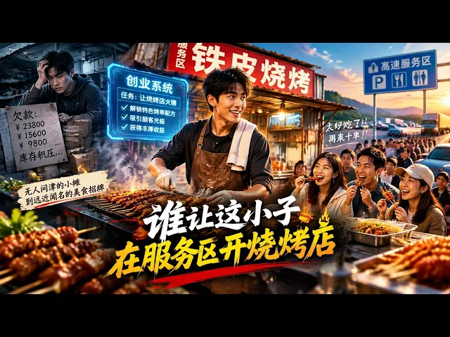 谁让这小子在服务区开烧烤店