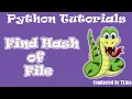How to create a Program to Find Hash of File Using Python language