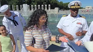 Navy Reenlistment Ceremony at The WWII Memorial