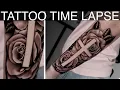 - Roses Cross Silhouette Tattoo Time Lapse