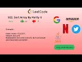 Sort Array By Parity II Leetcode Solution Explained JAVA