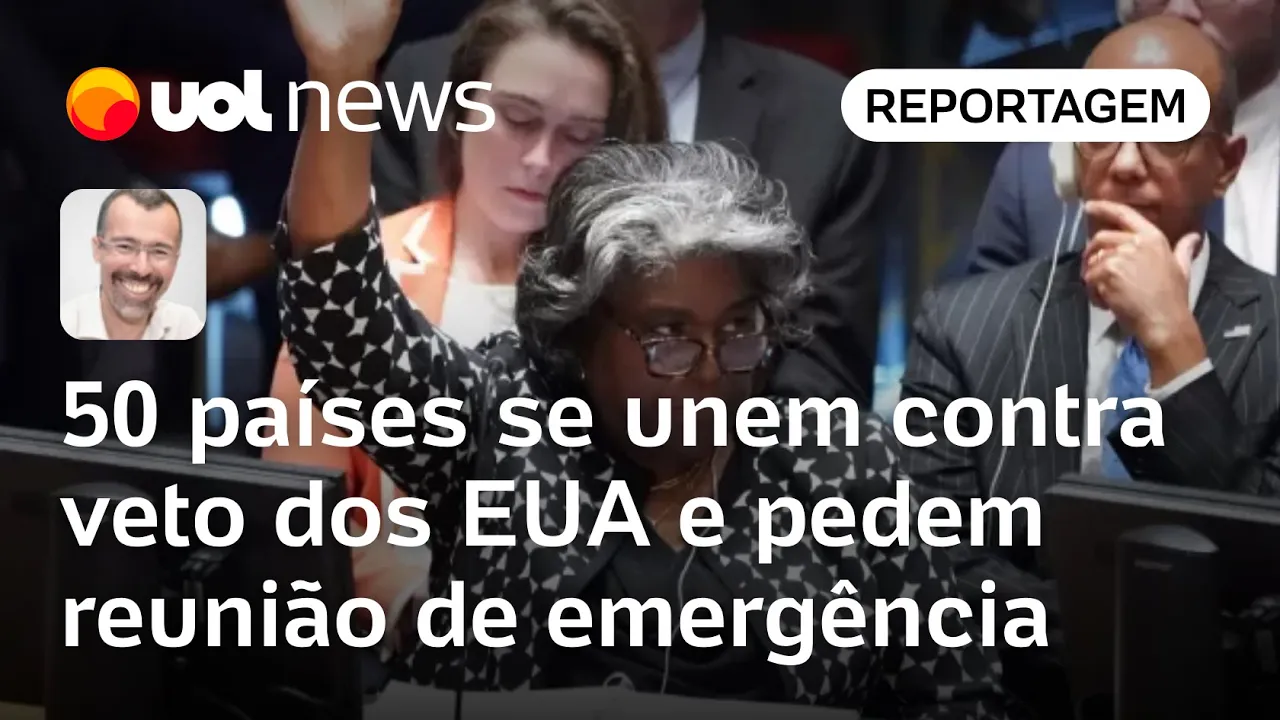 Guerra Israel e Hamas: 50 países se unem contra veto dos EUA e pedem reunião de emergência da ONU