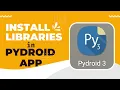 How to install python libraries in pydroid app pydroid 3 use kaise kare python mobile app