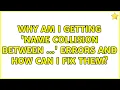 Why am I getting Name collision between errors and how can I fix them