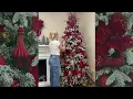 All Red Flocked Christmas Tree | Red Velvet