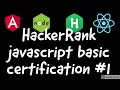 Hacker Rank Javascript Basic Certification