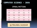 Computer Science Java - Spiral Pattern