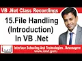 15 File Handling Introduction In VB NET