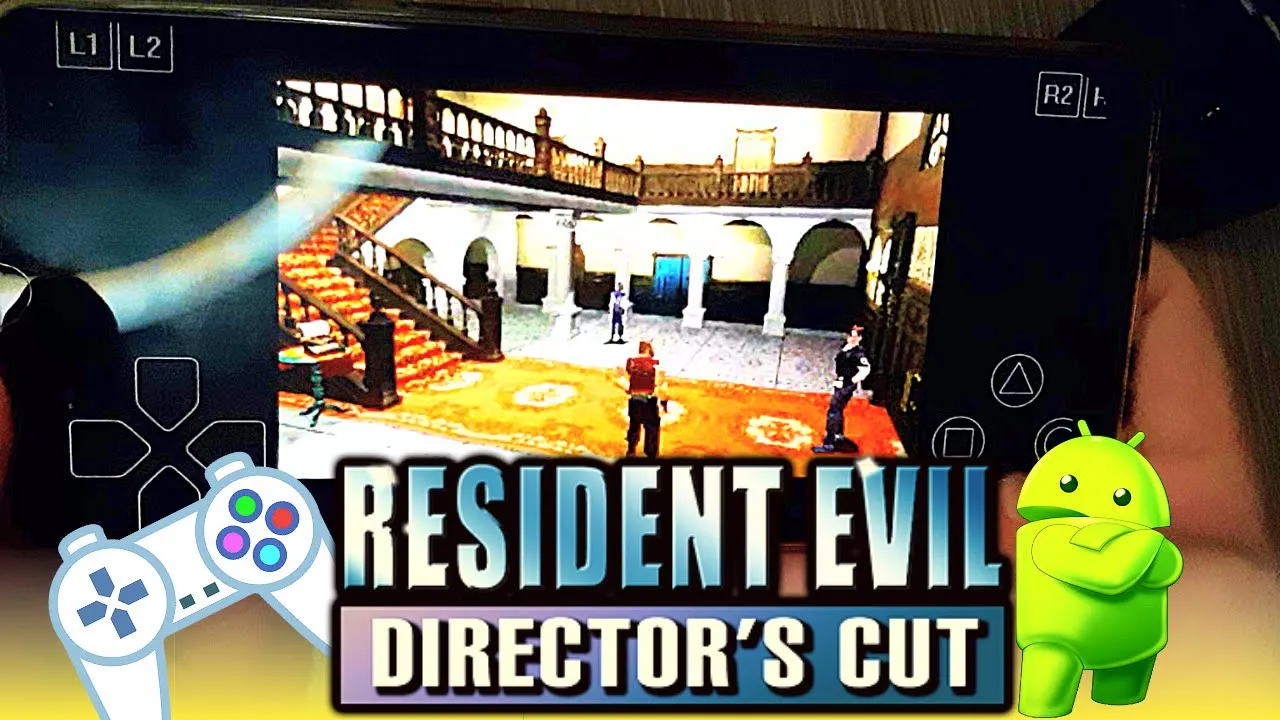 Resident Evil Director's Cut - PS1 Emulator Android Gameplay (ePSXe) - Game APK For Mobile - 2022