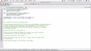 5 6 Part 1 Calories from Fat and Carbohydrates - Python