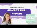 Memorize this not THAT for the 2027 AP Chemistry exam