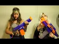 BOX FORT WAR! Nerf War Batman v Superman w Kid Deadpool Spiderman SuperHero Kids real life movie