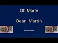 Download Lagu Dean Martin   Oh Marie  KARAOKE