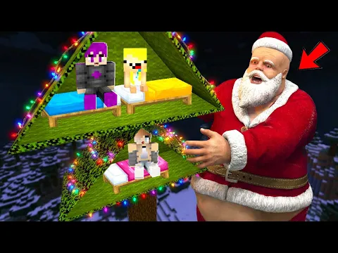 Video Thumbnail: ماين كرافت : التحول والهروب من سانتا العجوز مع سمسمة حبيبتي (اول ليلة في الكريسمس) 🔥😱