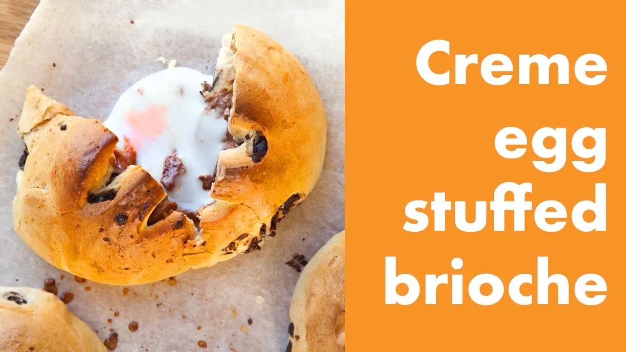 Creme egg stuffed brioche
