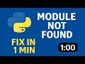 How to Fix The Module Not Found Error for Pygame in Under 1 Minutes 2025