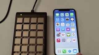 Expertkeys EK-24 and EK-84 - programmable USB keyboard on an Apple iPhone