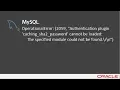 mysql OperationalError 2059 Authentication plugin caching - sha2