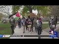 Opposite opinions peaceful protest at university in Utah