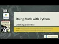 Math with Python 001 - Opening and Introduction
