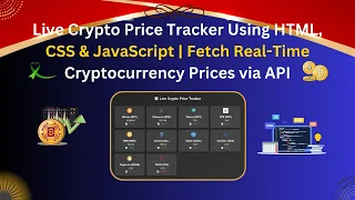 Live Crypto Price Tracker with HTML CSS JavaScript Real-Time Data Fetching