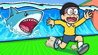 Nobita Escaping The Tsunami