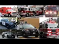 Police Cars Fire engines Ambulances Responding Compilation January 2023