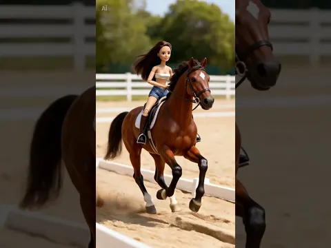 Barbie and her pony 🐎 #slay #funny #comedy