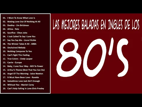 Download MP3 Baladas En Ingles Romanticas De Los 80 y 90 - Romanticas Viejitas en Ingles 80,90's