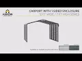 Take a 360 Tour of the Arrow Carport with 1-Sided Enclosure 12 ft x 7 ft