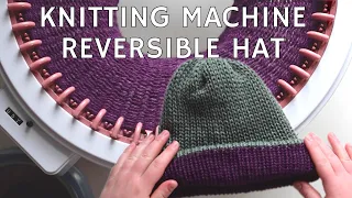 Sentro Knitting Machine for Beginners Knit a Reversible Hat Circular Knitting Machine Tutorial