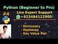 Python tutorials 4 Python Dictionaries Tutorial Key value Pair Concept in Hashmap