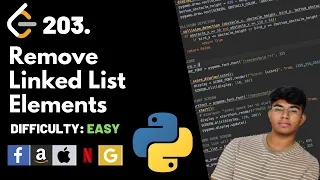 Remove Linked List Elements Leet code 203 Theory explained Python code