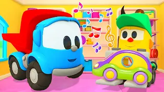 Cante com Léo, o caminhão, e a empilhadeira! Música infantil animada. Desenhos animados em português