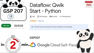 NEW Dataflow Qwik Start - Python Google Cloud Lab Solution