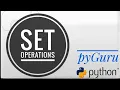 pyBasics 50 Set operations in python pyGuru
