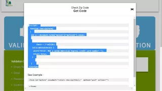 Zip code validation using javascript