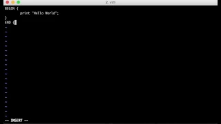 Hello World in Awk