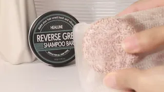 Healune Reverse Grey Hair Shampoo Bar - Gray Hair Coverage Hair Darkening Compressed Shampoo Bar
